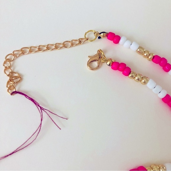 Handmade Glass Bead Necklace with Handmade Charm Pendant | L9 - Picture 4 of 5